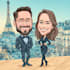 create professional caricatures for couples or wedding gift