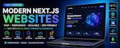 develop a modern nextjs website with react and typescript