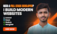 build a full stack website using PHP laravel react node js and mongodb