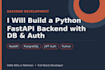 build a python fastapi backend with database and auth
