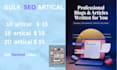 write bulk SEO  articles and bulk   blog posts