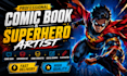 create custom comic book superhero art comic character and digital illustration