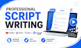 write engaging youtube, tiktok and social media scripts