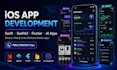 do ios app development in swift, flutter mobile app development, ai app