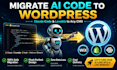 migrate claude code or claude ai website to wordpress wix shopify squarespace