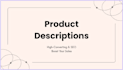 write SEO product descriptions for amazon, ebay, or etsy