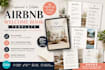 design a modern editable airbnb welcome book template in canva