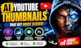 design a scroll stopping ai youtube thumbnail