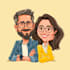 create a custom hobby caricature with a hand drawn portrait