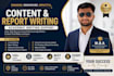 write content, reports and provide academic writing support