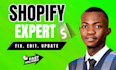 do shopify changes edit shopify update shopify fix and improve shopify store