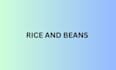 cook rice and beans