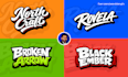 do custom hand lettering logo design and vintage typography