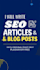 write seo articles, blog post and website content