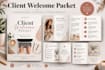 design editable client welcome packet, canva onboarding guide, pricing guide pdf