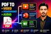 turn your PDF document into PPT slides and  professional video summary