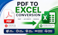 convert PDF to excel accurately with manual data entry
