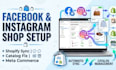 setup facebook shop, instagram shop, and fix shopify sync issues