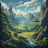 design detailed fantasy landscapes and environments