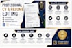 edit and improve your CV, resume and linkedin profile