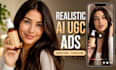 create realistic ai ugc video ads for  haircare brands