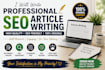 write SEO blog posts and articles