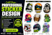 create unique custom sticker artwork