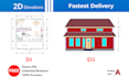 draw 2d elevation from floor plan