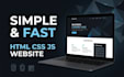create a simple responsive HTML CSS and javascript website