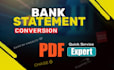 do bank statement to excel conversion