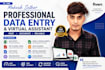 do PDF to excel conversion and data entry