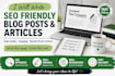write SEO friendly blog posts and articles