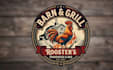 design catchy chicken roosters and grill logo
