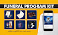 design professional funeral program kit, obituary, memorial card, event flyer