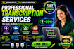 do professional audio and video transcription