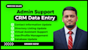 do website admin, CRM data entry, and database update