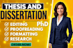 professionally proofread and edit thesis, projects, reports