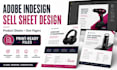 design sell sheets and product sheets in adobe indesign