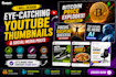 design professional youtube thumbnails with high CTR