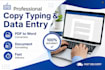 pdf to word typing