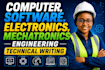 computer, software, electronics mechatronics engineering technical writing