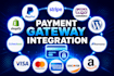 integrate stripe, paypal or any payment gateway API