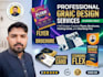 design flyer brochure visiting card and standing flex