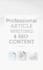 write articles, blog posts and product descriptions