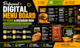 design restaurant menu, digital menu board, food menu and price list