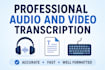 transcribe english audio and video accurately