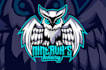 make cool owl mascot logo design with business service