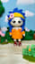 create a cute felt doll with printed eyes