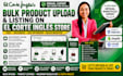 do bulk product upload and listing on el corte ingles store