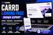 design a high converting carrd landing page or one page website